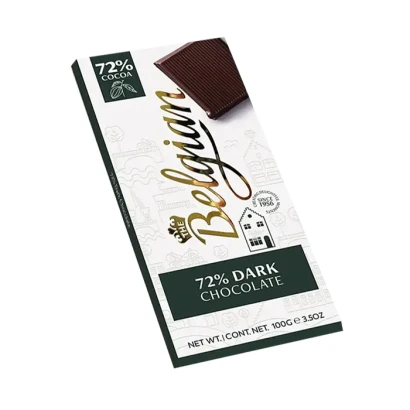 Belgian 72% Dark Chocolate Bar 100gm
