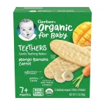 Gerber Organic Teether Mango Banana Carrot Gentle Teething Wafers (From 7+mnths) 48gm