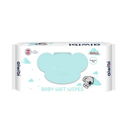 Aiwibi Baby Wet wipes Fragrance Free 80pcs (Blue)