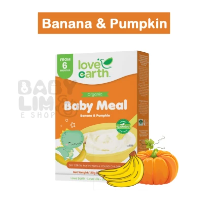 Love Earth Organic Baby Meal Banana & Pumpkin Cereal (From 6mnths) 120gm