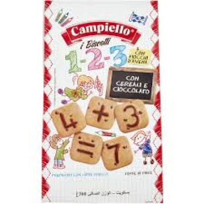 Campiello BISCOTTI 1 2 3 CON CEREALI E CIOCCOLATO Campiello 300gm