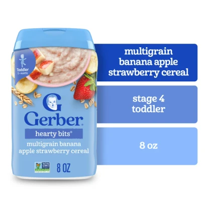 Gerber Hearty Bits' Multigrain Banana Apple Strawberry Cereal (12+mnths) 227g