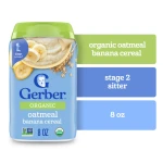 Gerber Grain & Grow Organic Oatmeal Banana Cereal 227gm