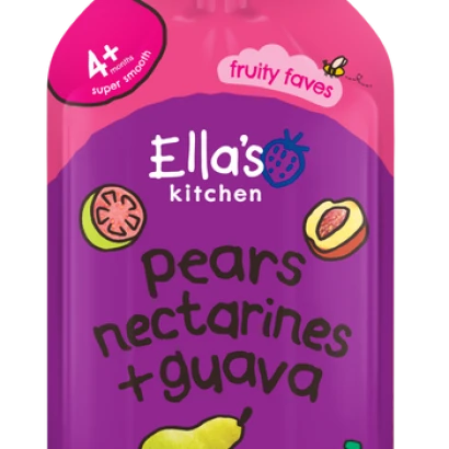 Ella's Kitchen Pears Nectarines + Guava Puree (4+mnths) 120g