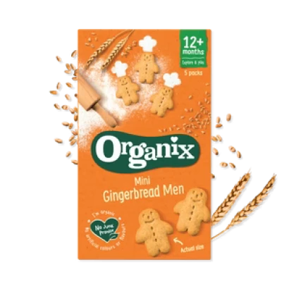 Organix Mini Gingerbread Men (12+mnths) 100g