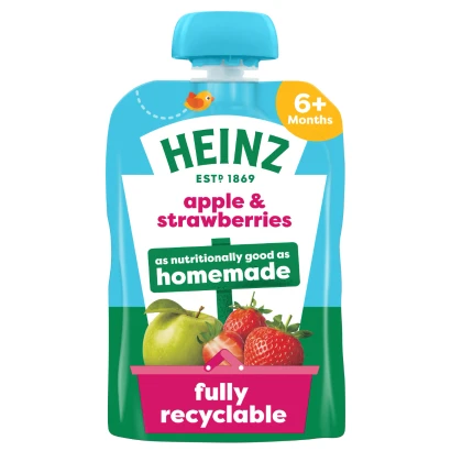 Heinz Apple & Strawberries Puree (6+mnths) 100gm