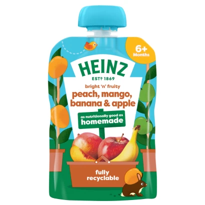 Heinz Peach, Mango, Banana & Apple Puree (6+months) 100gm