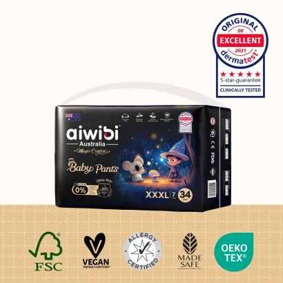 Aiwibi Australia Magic Comfort Baby Pant XXXL 34pcs Pack (18+kg)