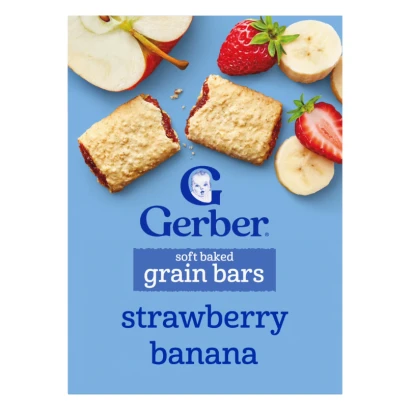 Gerber Soft Baked Grain Bars, Strawberry Banana 156gm