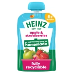 Heinz Apple & Strawberries Puree (6+mnths) 100gm