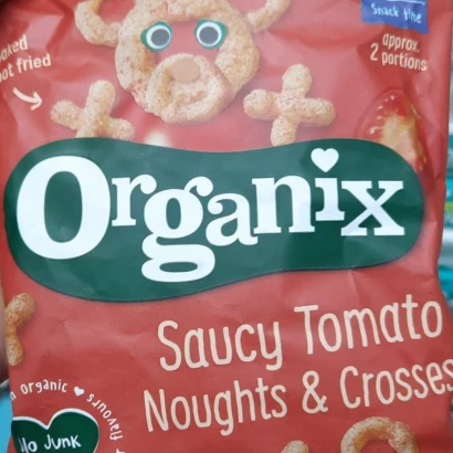 Organix saucy tomato noughts & crosses 15g