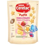 Nestle Cerelac Banana & Strawberry Puffs ( From 9mnths) 50gm