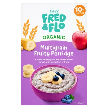 Tesco Fred & Flo Organic Multigrain Fruity Porridge (From 10+mnths) 200gm