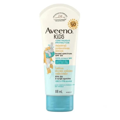 Aveeno Kids Continuous Protection Mineral Sunscreen Lotion 88ml
