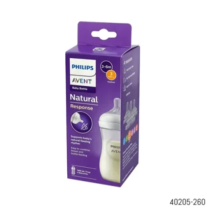Philips Avent Natural Response Baby Feeding Bottle 260ml 3-6m