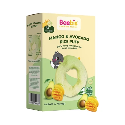 Baebis Rice Puffs Avocado & Mango (6+ Months) 35gm